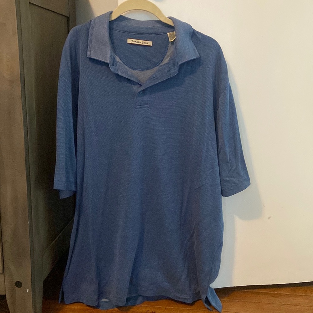 Blue polo shirt
